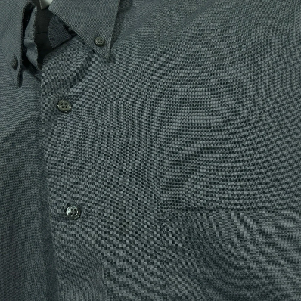 Van Heusen Men's Regular Fit Poplin Button Down Dress Shirt SZ 16 1/2 32/33 Gray